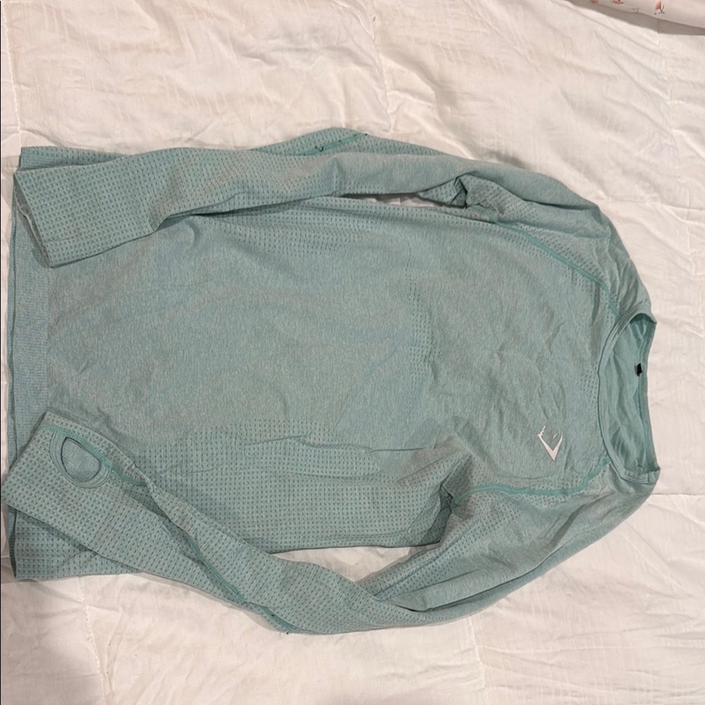 Light Blue gym shark long sleeve
